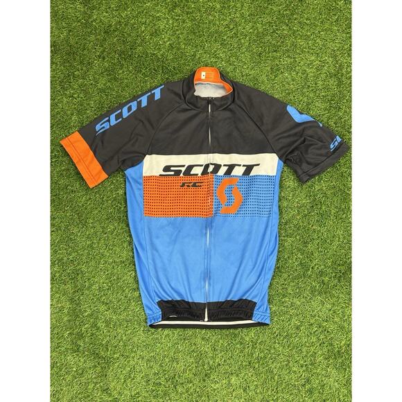 SCOTT RC Pro Cycling Jersey Short Sleeve | Men’s Size Small | Blue Orange Black - Picture 1 of 7